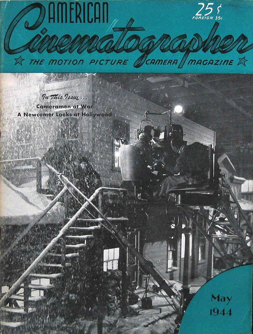 AMERICAN CINEMATOGRAPHER magazine side cover Issue 299 May 1944