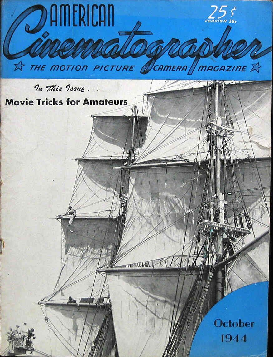 AMERICAN CINEMATOGRAPHER magazine side cover Issue 304 October 1944