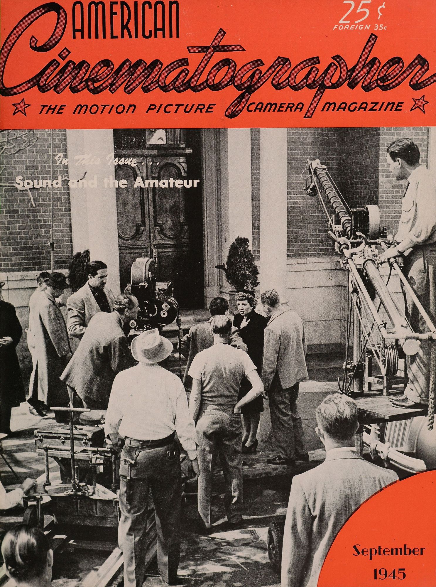 AMERICAN CINEMATOGRAPHER magazine side cover Issue 315 September 1945