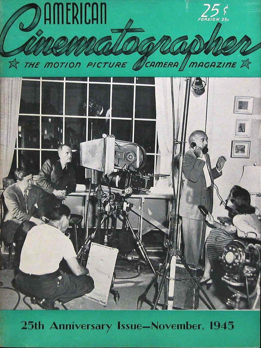 AMERICAN CINEMATOGRAPHER magazine side cover Issue 317 November 1945