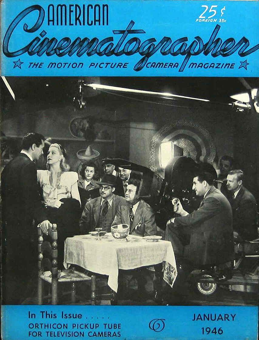 AMERICAN CINEMATOGRAPHER magazine side cover Issue 319 January 1946