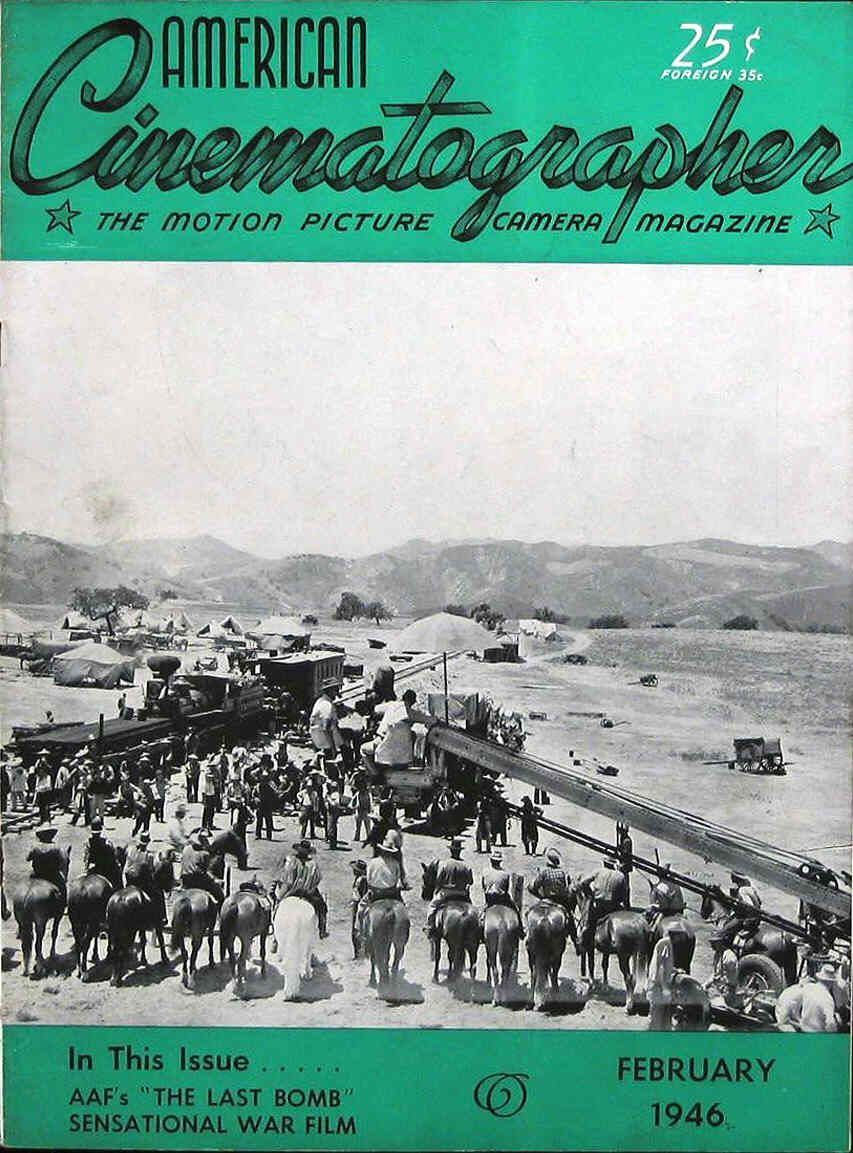 AMERICAN CINEMATOGRAPHER magazine side cover Issue 320 February 1946