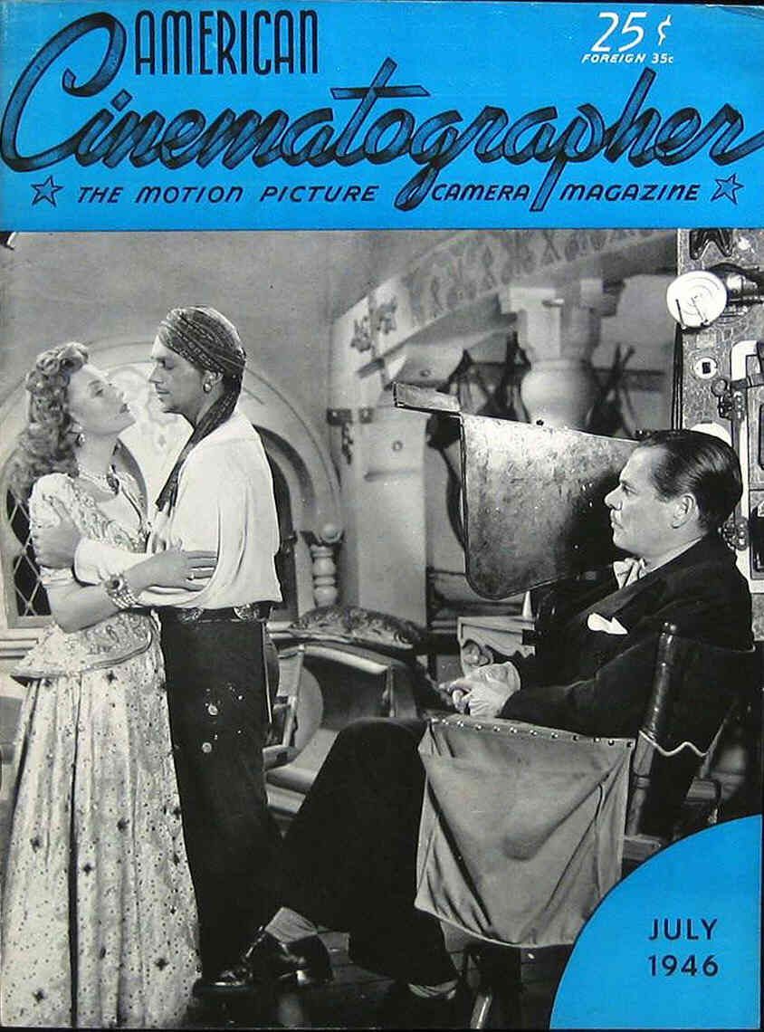 AMERICAN CINEMATOGRAPHER magazine side cover Issue 325 July 1946