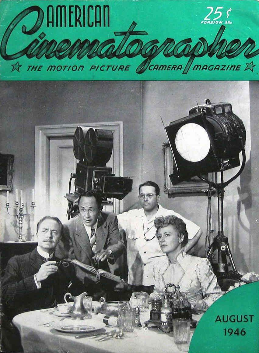 AMERICAN CINEMATOGRAPHER magazine side cover Issue 326 August 1946