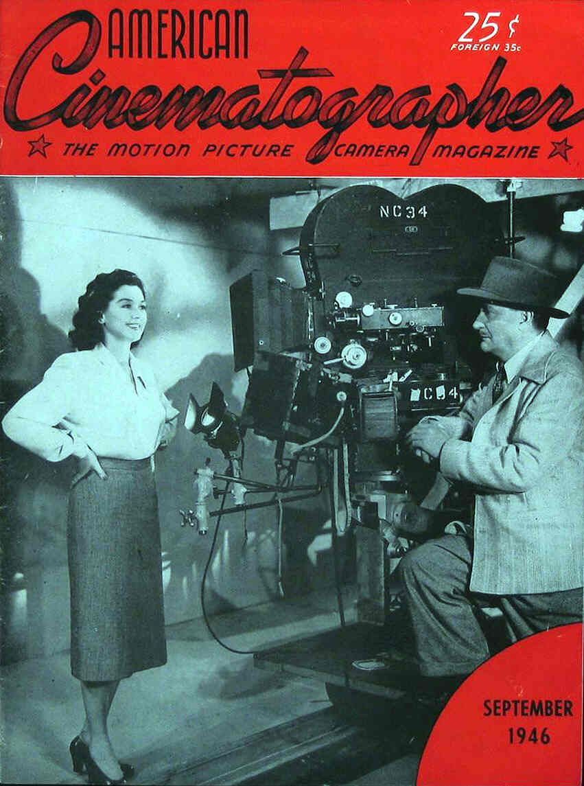 AMERICAN CINEMATOGRAPHER magazine side cover Issue 327 September 1946