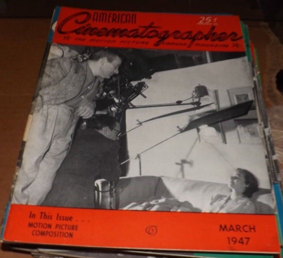 AMERICAN CINEMATOGRAPHER magazine side cover Issue 333 March 1947