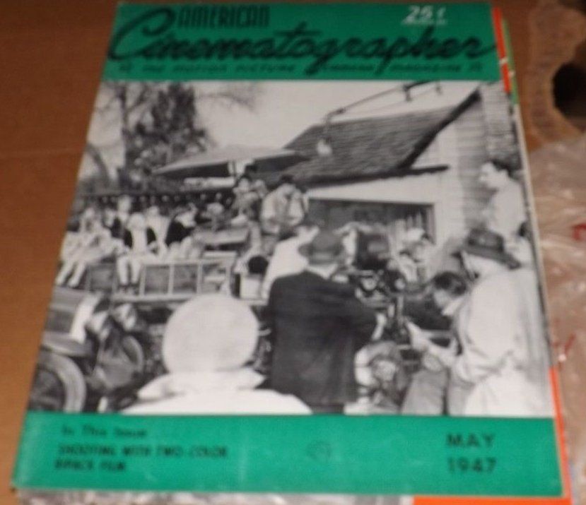 AMERICAN CINEMATOGRAPHER magazine side cover Issue 335 May 1947