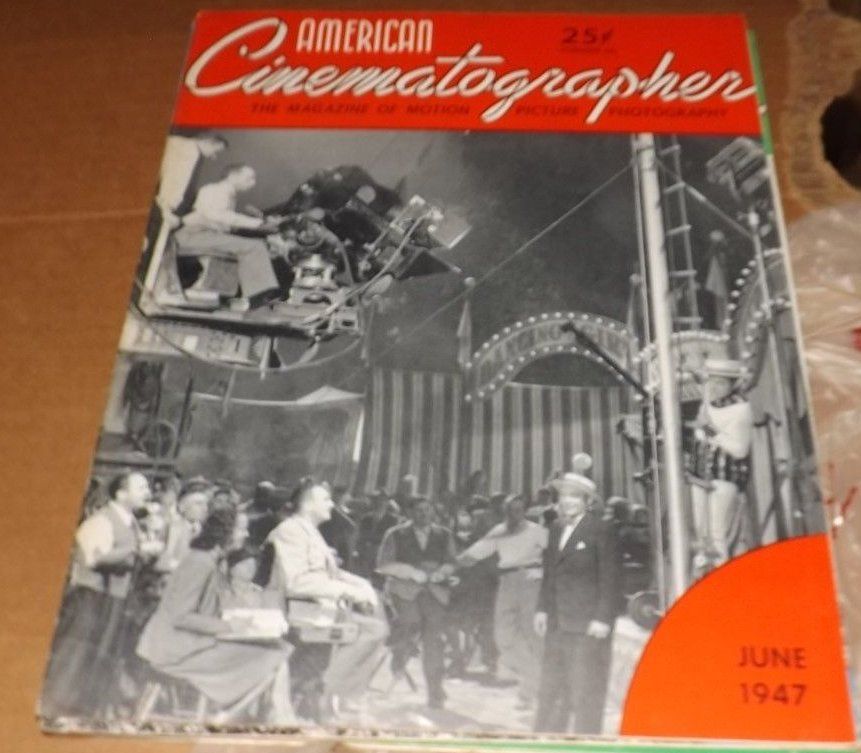 AMERICAN CINEMATOGRAPHER magazine side cover Issue 336 June 1947