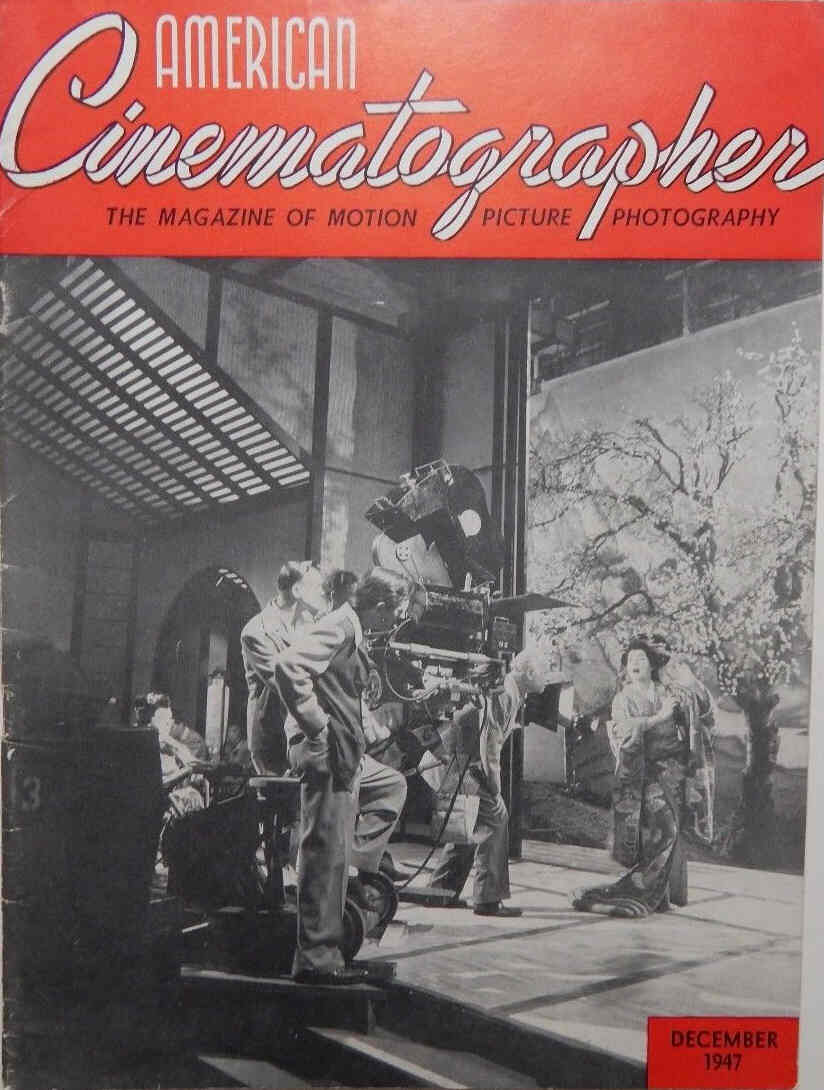 AMERICAN CINEMATOGRAPHER magazine side cover Issue 342 December 1947