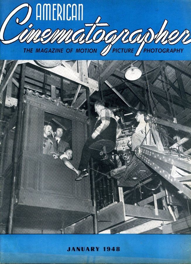 AMERICAN CINEMATOGRAPHER magazine side cover Issue 343 January 1948