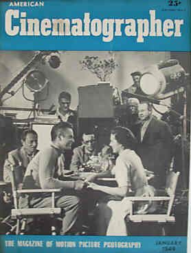 AMERICAN CINEMATOGRAPHER magazine side cover Issue 355 January 1949