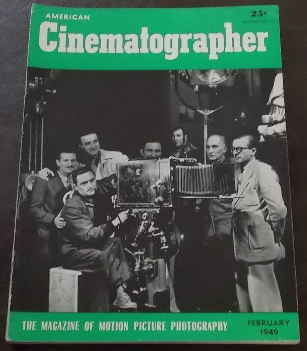 AMERICAN CINEMATOGRAPHER magazine side cover Issue 356 February 1949