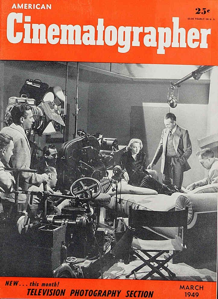 AMERICAN CINEMATOGRAPHER magazine side cover Issue 357 March 1949