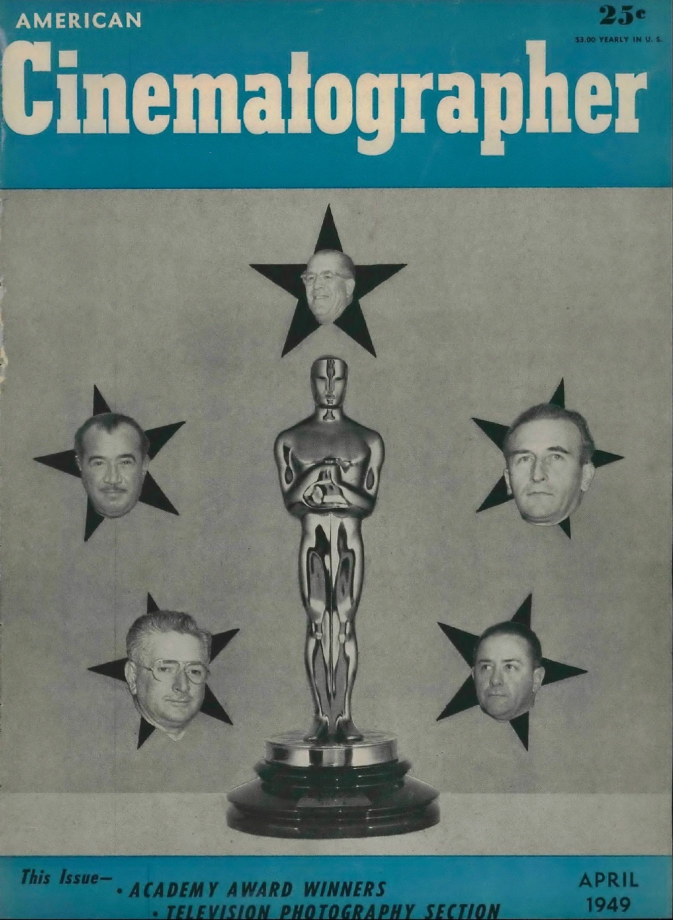 AMERICAN CINEMATOGRAPHER magazine side cover Issue 358 April 1949