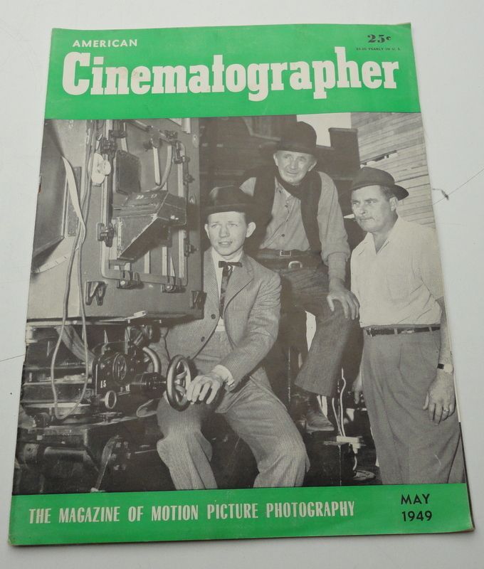 AMERICAN CINEMATOGRAPHER magazine side cover Issue 359 May 1949