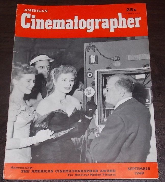 AMERICAN CINEMATOGRAPHER magazine side cover Issue 363 September 1949