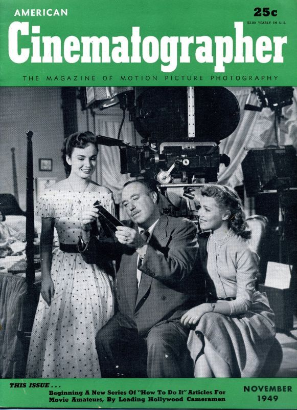 AMERICAN CINEMATOGRAPHER magazine side cover Issue 365 November 1949