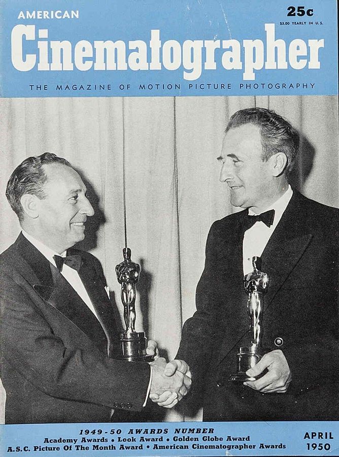 AMERICAN CINEMATOGRAPHER magazine side cover Issue 370 April 1950