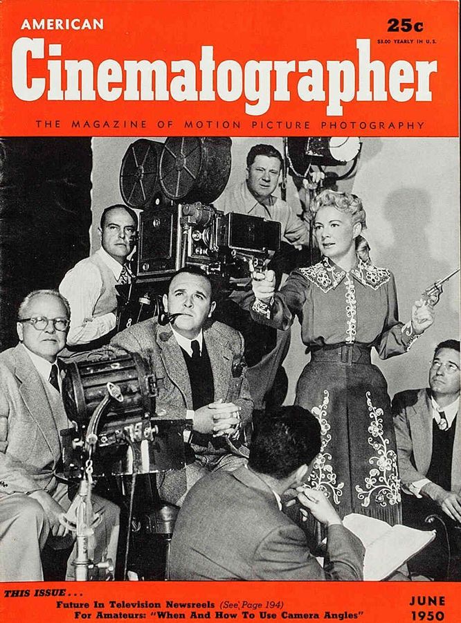 AMERICAN CINEMATOGRAPHER magazine side cover Issue 372 June 1950