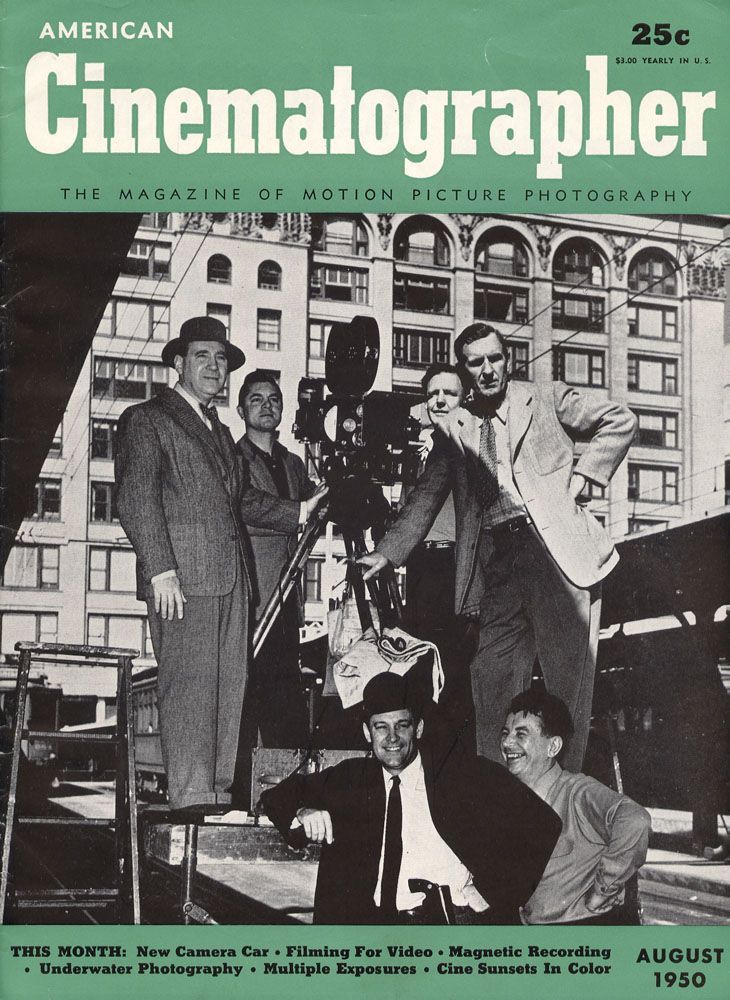AMERICAN CINEMATOGRAPHER magazine side cover Issue 374 August 1950