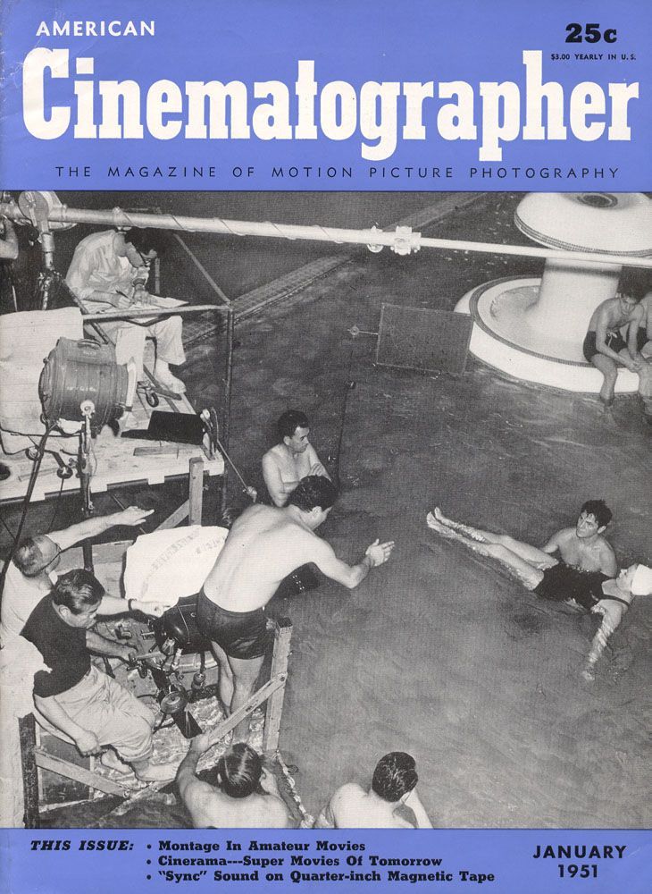 AMERICAN CINEMATOGRAPHER magazine side cover Issue 379 January 1951