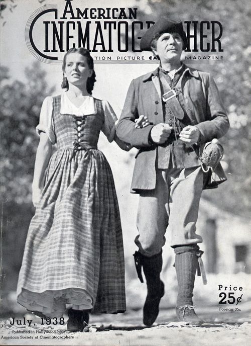 AMERICAN CINEMATOGRAPHER magazine side cover Issue 229 July 1938