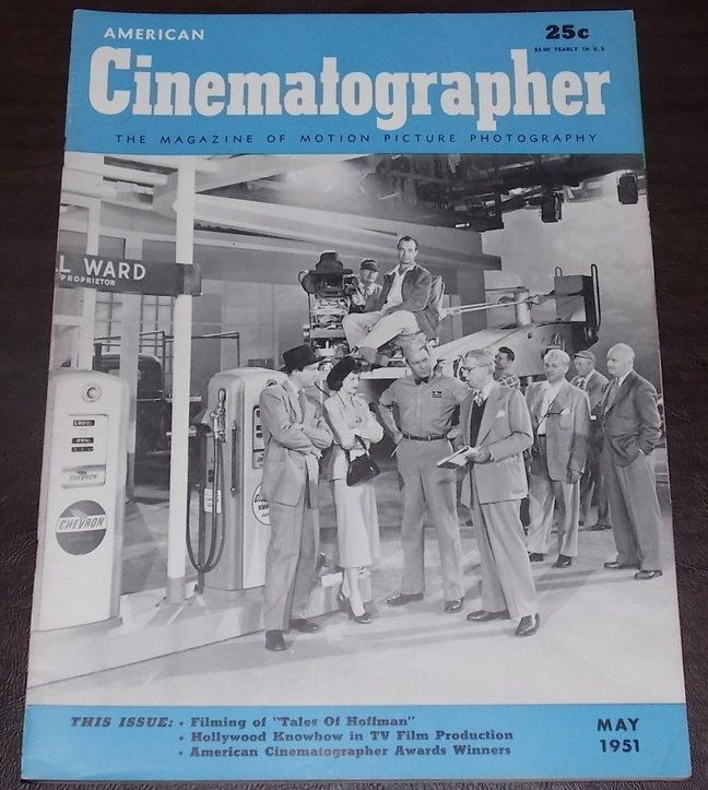 AMERICAN CINEMATOGRAPHER magazine side cover Issue 383 May 1951