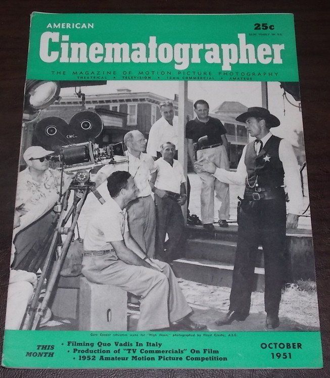 AMERICAN CINEMATOGRAPHER magazine side cover Issue 388 October 1951