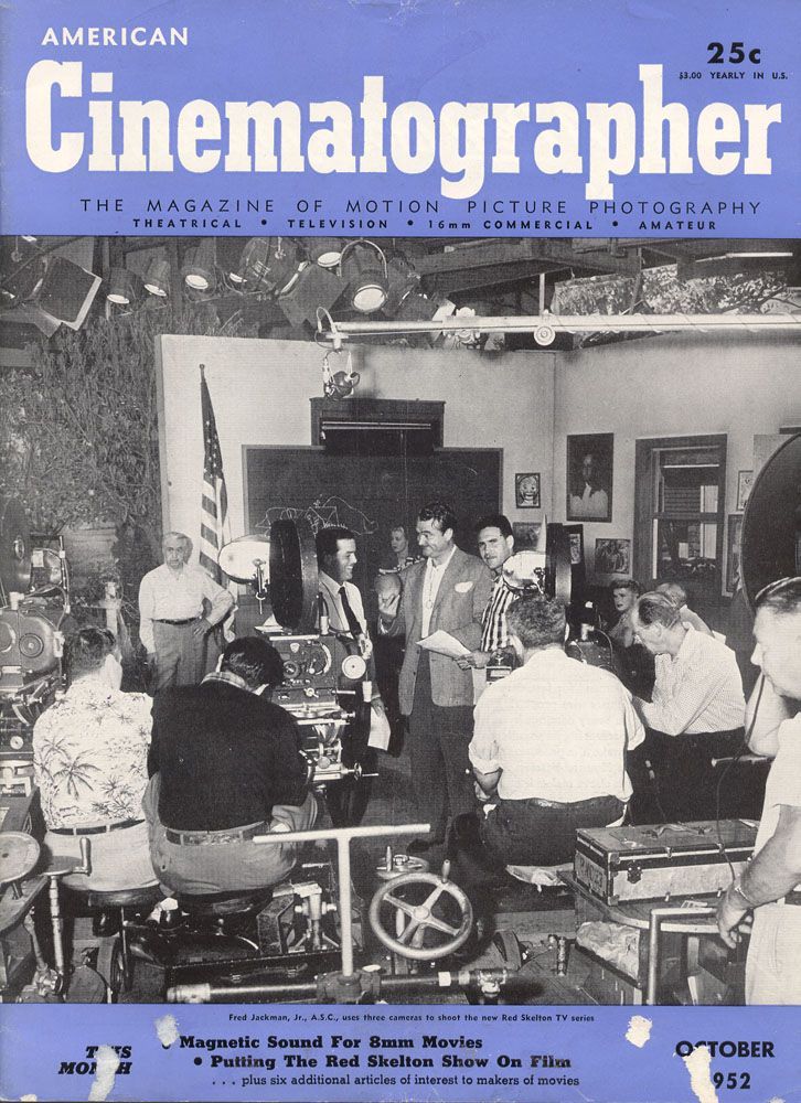 AMERICAN CINEMATOGRAPHER magazine side cover Issue 400 October 1952