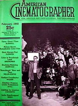 AMERICAN CINEMATOGRAPHER magazine side cover Issue 248 February 1940