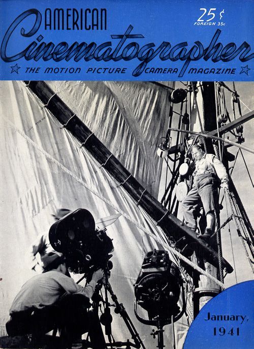 AMERICAN CINEMATOGRAPHER magazine side cover Issue 259 January 1941