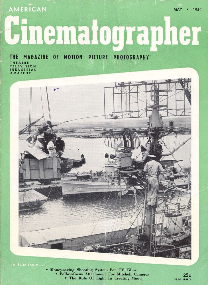 AMERICAN CINEMATOGRAPHER magazine side cover Issue 419 May 1954