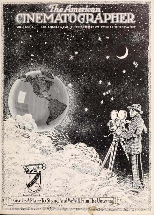 AMERICAN CINEMATOGRAPHER magazine side cover Issue 42  Vol 3 # 9 December 1922