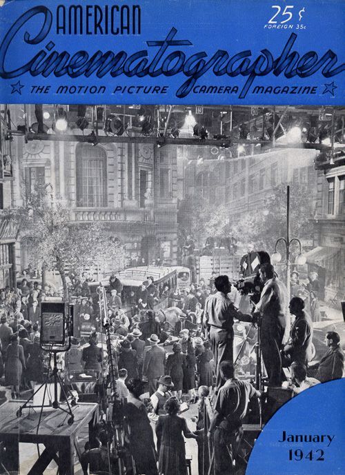AMERICAN CINEMATOGRAPHER magazine side cover Issue 271 January 1942