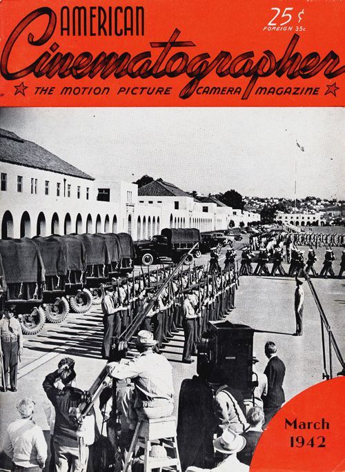 AMERICAN CINEMATOGRAPHER magazine side cover Issue 273 March 1942