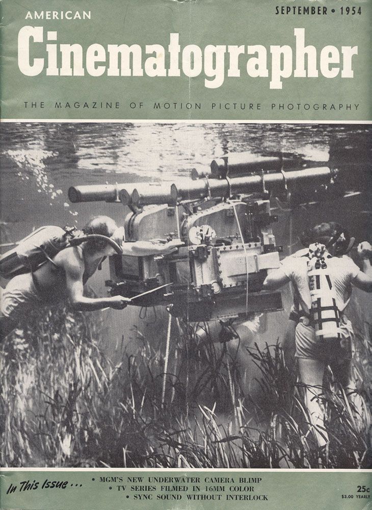 AMERICAN CINEMATOGRAPHER magazine side cover Issue 423 September 1954