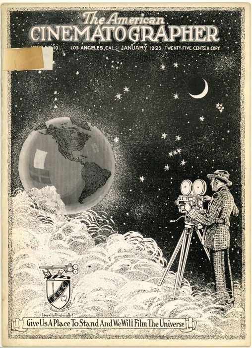 AMERICAN CINEMATOGRAPHER magazine side cover Issue 43  Vol 3 No 10 January 1923