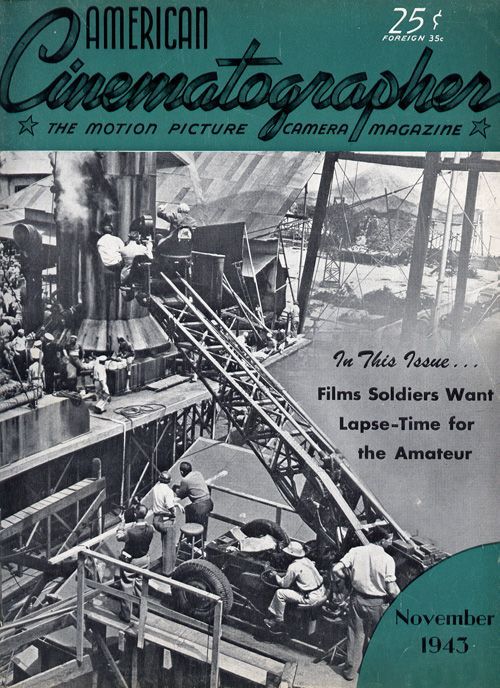 AMERICAN CINEMATOGRAPHER magazine side cover Issue 293 November 1943