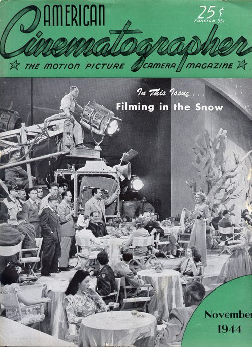 AMERICAN CINEMATOGRAPHER magazine side cover Issue 305 November 1944
