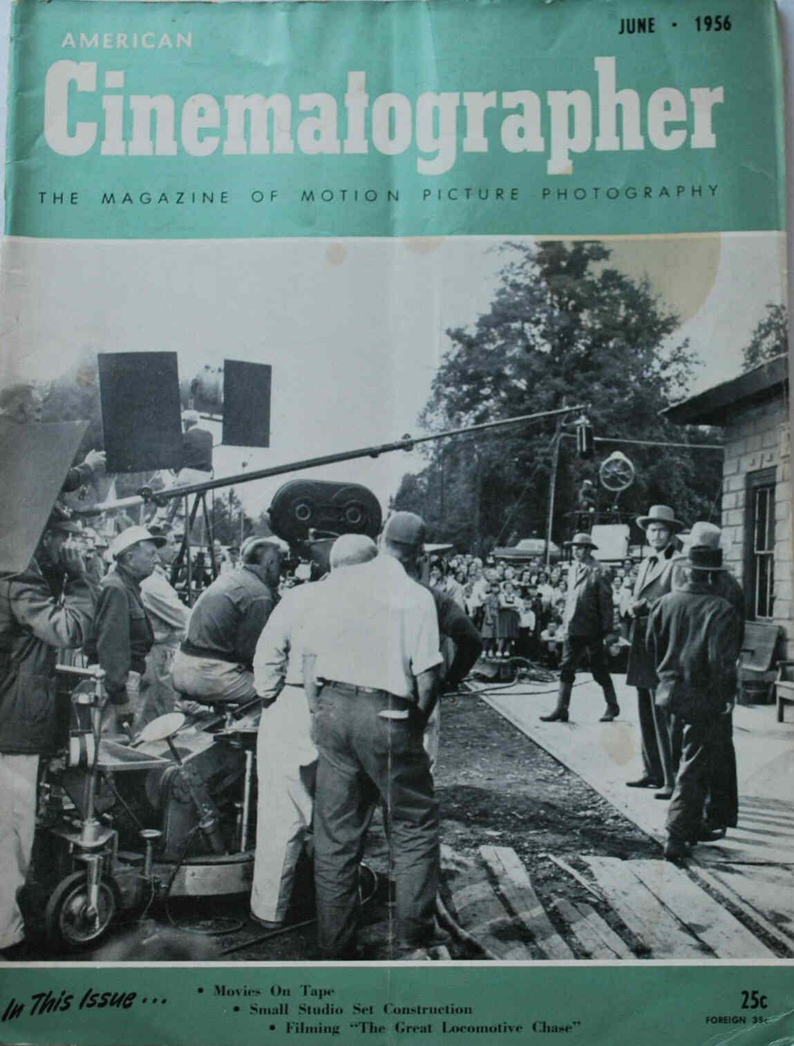 AMERICAN CINEMATOGRAPHER magazine side cover Issue 444 June 1956