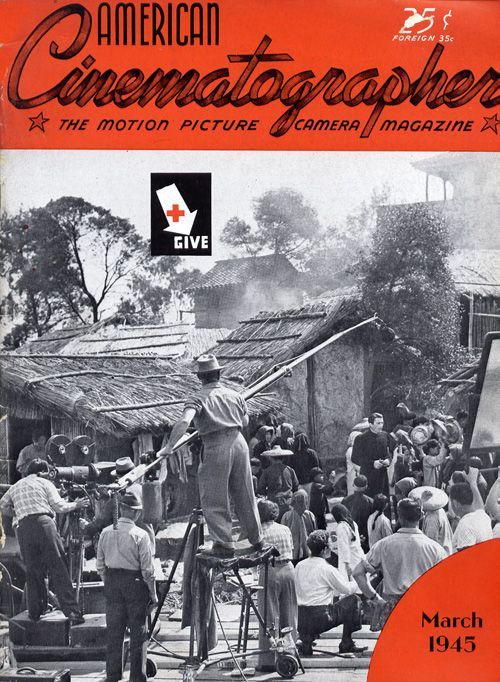 AMERICAN CINEMATOGRAPHER magazine side cover Issue 309 March 1945