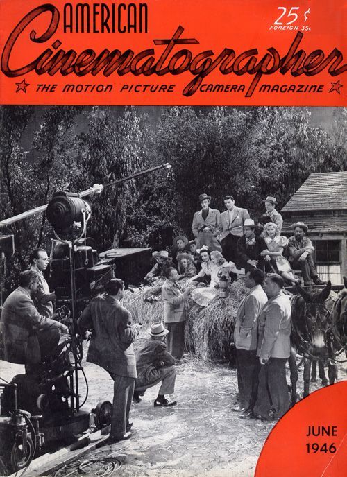 AMERICAN CINEMATOGRAPHER magazine side cover Issue 324 June 1946