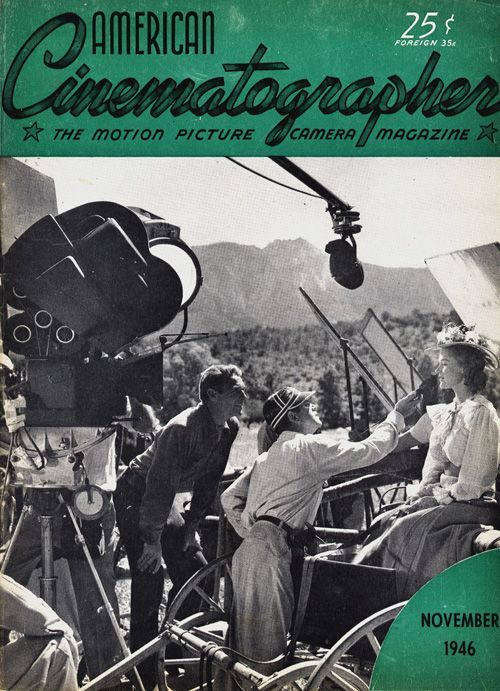 AMERICAN CINEMATOGRAPHER magazine side cover Issue 329 November 1946