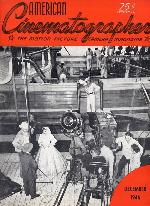 AMERICAN CINEMATOGRAPHER magazine side cover Issue 330 December 1946