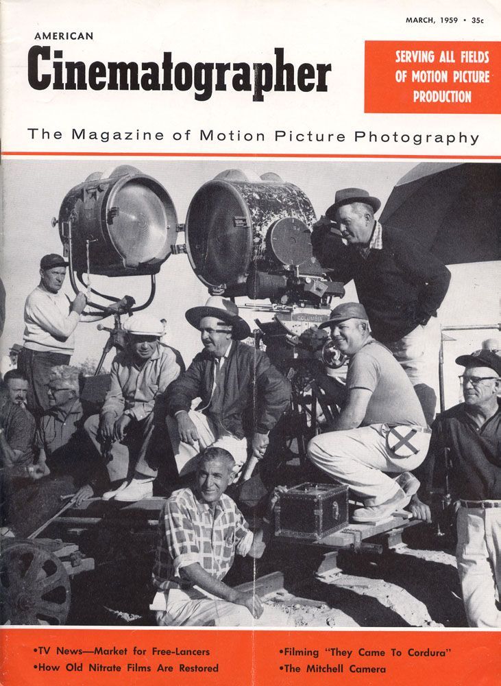 AMERICAN CINEMATOGRAPHER magazine side cover Issue 477 March 1959