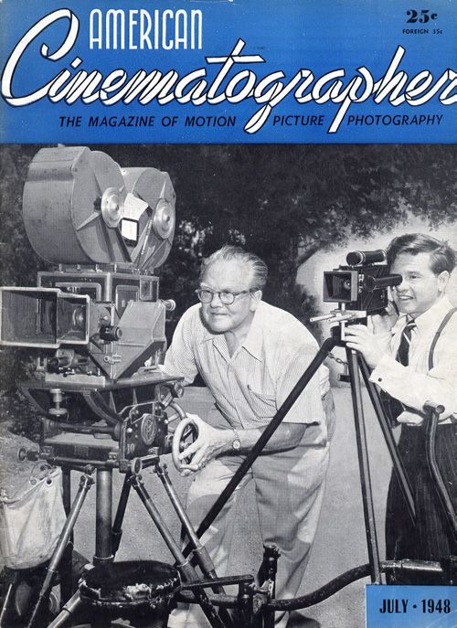 AMERICAN CINEMATOGRAPHER magazine side cover Issue 349 July 1948