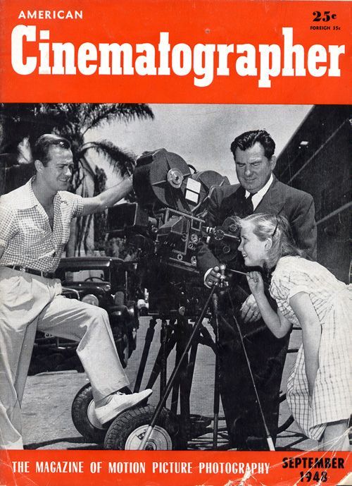 AMERICAN CINEMATOGRAPHER magazine side cover Issue 351 September 1948