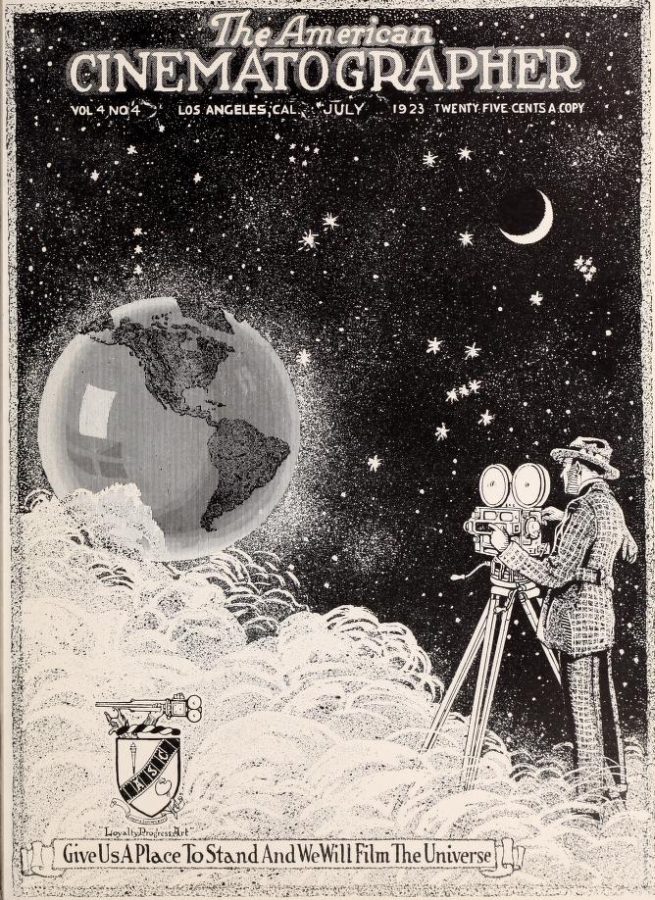 AMERICAN CINEMATOGRAPHER magazine side cover Issue 49  Vol 4 No 4 July 1923