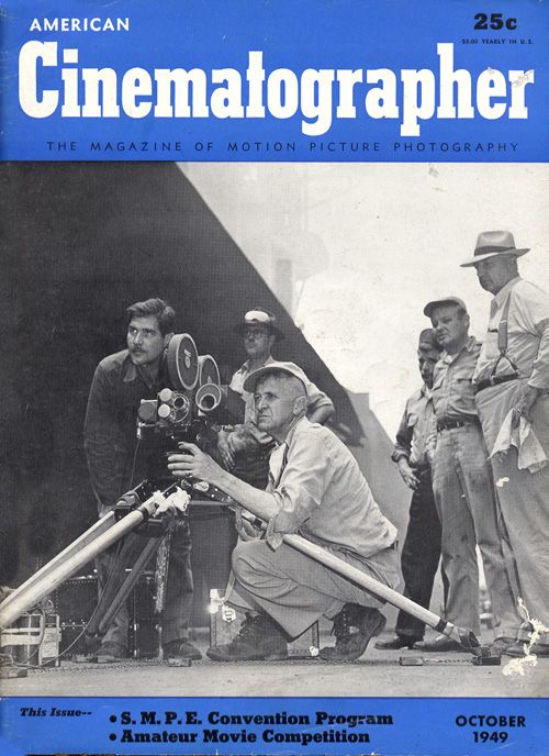 AMERICAN CINEMATOGRAPHER magazine side cover Issue 364 October 1949