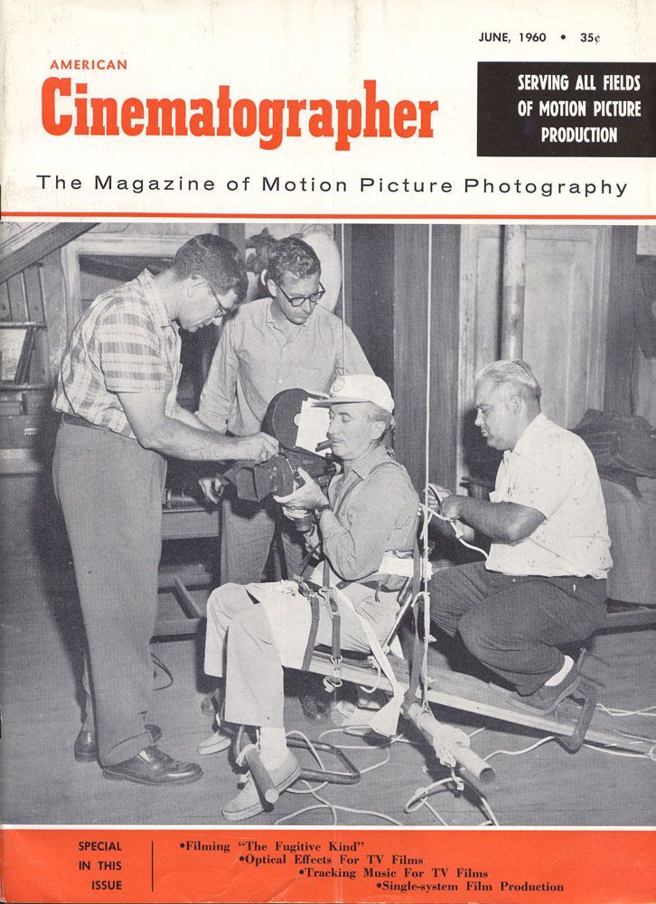 AMERICAN CINEMATOGRAPHER magazine side cover Issue 492 June 1960